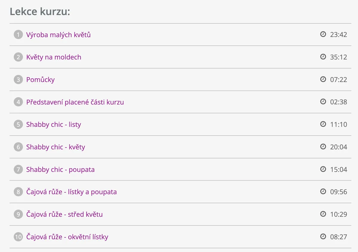 Ukázka z lekcí kurzu Tvoříme z foamiranu